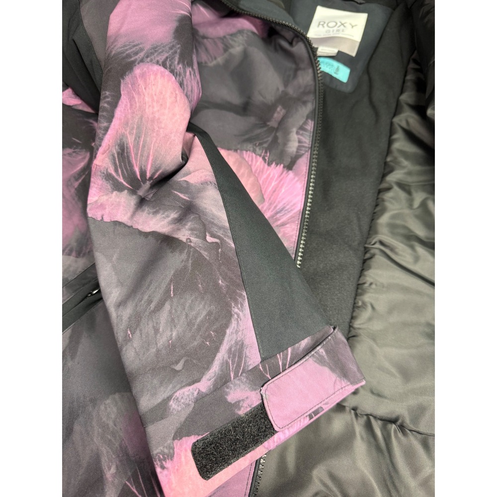 Roxy Girl American Pie Ski Jacket 10K DryFlight Purple Floral ERGTJ03163 Size 16 - Picture 8 of 14